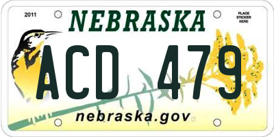 NE license plate ACD479