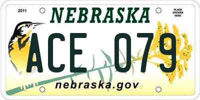 NE license plate ACE079