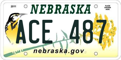 NE license plate ACE487