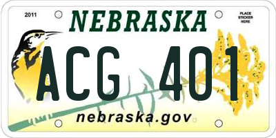 NE license plate ACG401