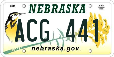 NE license plate ACG441