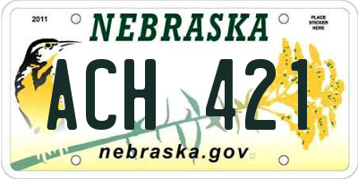 NE license plate ACH421