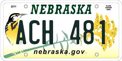 NE license plate ACH481