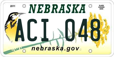 NE license plate ACI048