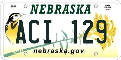 NE license plate ACI129