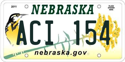 NE license plate ACI154