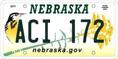 NE license plate ACI172