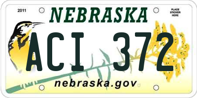 NE license plate ACI372