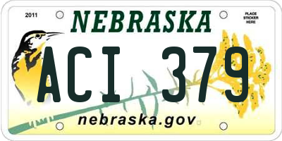 NE license plate ACI379