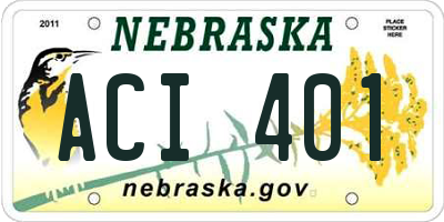 NE license plate ACI401