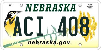 NE license plate ACI408