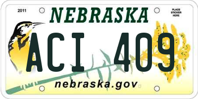 NE license plate ACI409