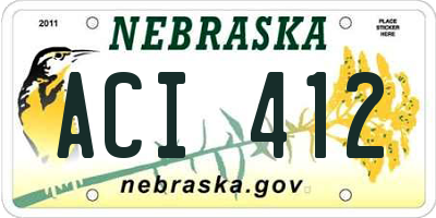 NE license plate ACI412