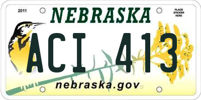 NE license plate ACI413