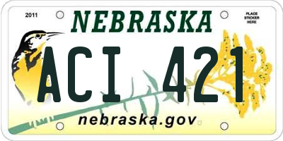 NE license plate ACI421