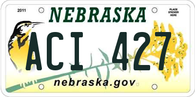 NE license plate ACI427