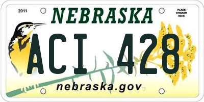 NE license plate ACI428