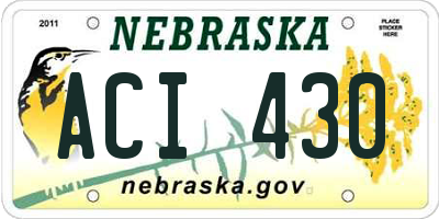 NE license plate ACI430