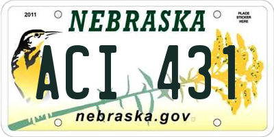 NE license plate ACI431