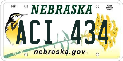 NE license plate ACI434