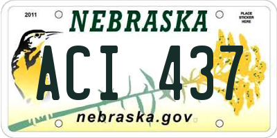 NE license plate ACI437