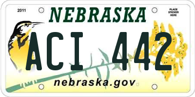 NE license plate ACI442