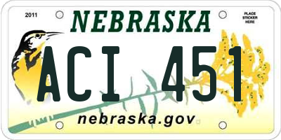 NE license plate ACI451