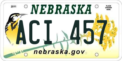 NE license plate ACI457