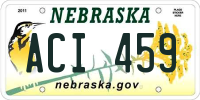 NE license plate ACI459