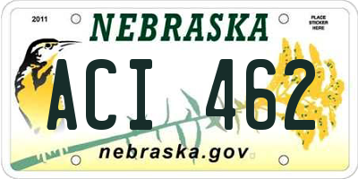 NE license plate ACI462