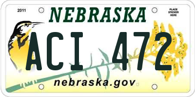 NE license plate ACI472