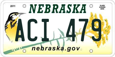 NE license plate ACI479