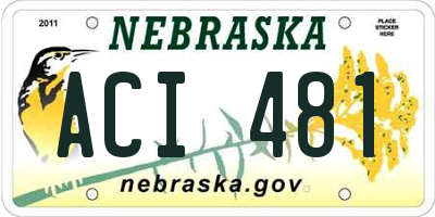 NE license plate ACI481