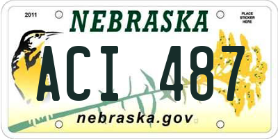 NE license plate ACI487