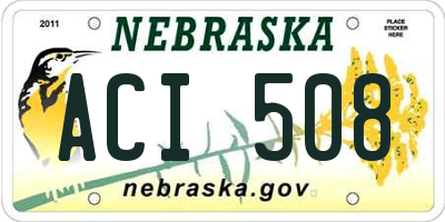 NE license plate ACI508