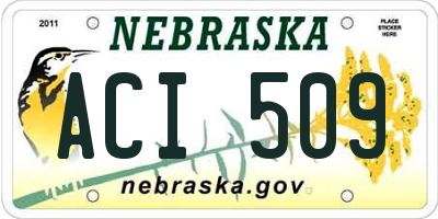 NE license plate ACI509