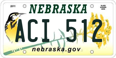 NE license plate ACI512