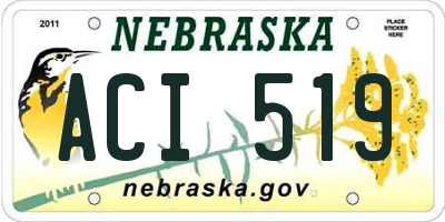 NE license plate ACI519