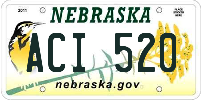 NE license plate ACI520