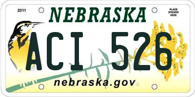 NE license plate ACI526