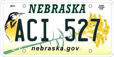 NE license plate ACI527