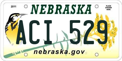 NE license plate ACI529