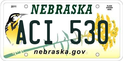 NE license plate ACI530