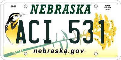 NE license plate ACI531