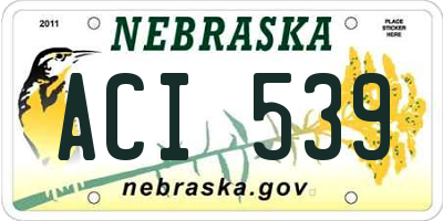 NE license plate ACI539