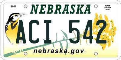 NE license plate ACI542