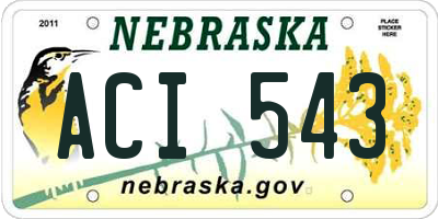 NE license plate ACI543