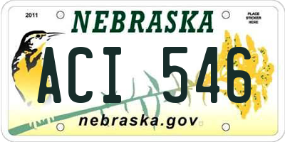 NE license plate ACI546