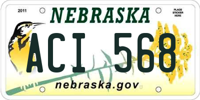 NE license plate ACI568