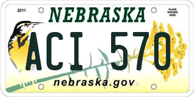 NE license plate ACI570